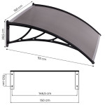 Strieška na dvere 150x100 cm kryt striešky polykarbonát MultiGarden