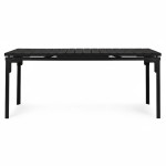 Skladací záhradný stôl 180-240 cm až pre 12 osôb HDPE oceľ čierna MultiGarden