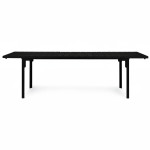 Skladací záhradný stôl 180-240 cm až pre 12 osôb HDPE oceľ čierna MultiGarden