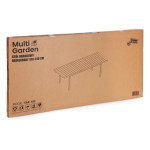 Skladací záhradný stôl 180-240 cm až pre 12 osôb HDPE oceľ čierna MultiGarden