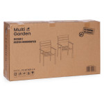 Sada 2 záhradných stoličiek HDPE oceľ - biela MultiGarden