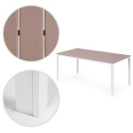 Záhradný stôl 6 miest 156x78 cm - béžová biela MultiGarden