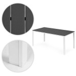 Záhradný stôl 6 miest 156x78 cm - sivý biely MultiGarden