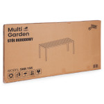 Záhradný stôl 6 miest 156x78 cm - sivý biely MultiGarden