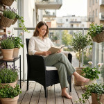 Záhradné kreslo s vankúšom - čierne MultiGarden Záhradné kreslo s vankúšom - čierne MultiGarden