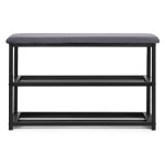 Botník so sedadlom čalúnená lavica - 80 cm, 2 police ModernHome