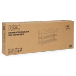 Botník so sedadlom čalúnená lavica - 80 cm, 2 police ModernHome