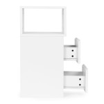 Nočný stolík s LED osvetlením - 2 zásuvky biely ModernHome