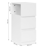 Nočný stolík s LED osvetlením - 2 zásuvky biely ModernHome