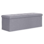 Prešívaný úložný box 111x38 cm - svetlo sivá ModernHome