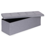Prešívaný úložný box 111x38 cm - svetlo sivá ModernHome