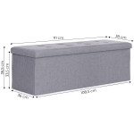 Prešívaný úložný box 111x38 cm - svetlo sivá ModernHome