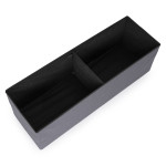 Prešívaný úložný box puf 111x38 cm - tmavosivá ModernHome