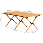 Turistický skladací stôl 120x60 cm s taškou MultiGarden