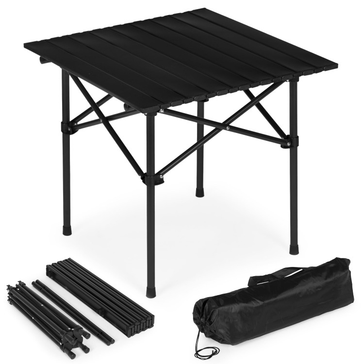 Turistický skladací stôl 53x55 cm s taškou - čierny MultiGarden