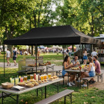 Automatický samoskladací stan 3x6 m - čierny MultiGarden