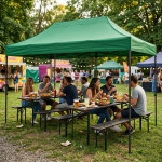 Automatický samorozkladací stan 3x6m - zelený MultiGarden