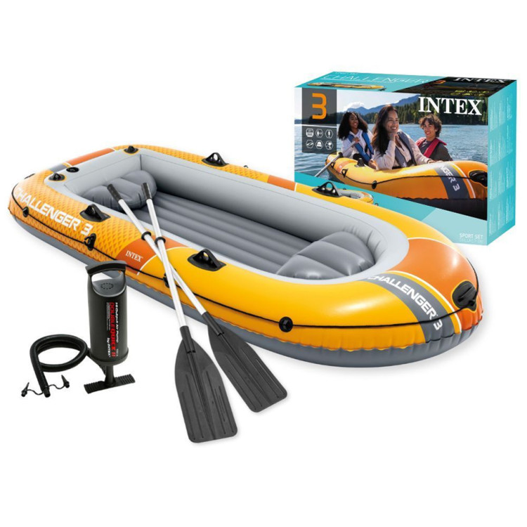 Challenger 3 nafukovací pontón pre 3 osoby čerpadlo 2 veslá INTEX 66313