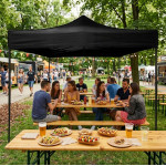 Záhradný samoskladací stan 3x3m - čierny MultiGarden