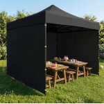 Záhradný samoskladací stan 3x3m - čierny MultiGarden