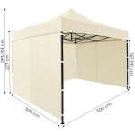 Automatický samoskladací stan 3x3m - béžový MultiGarden