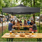 Záhradný samorozkladací stan s baldachýnom 3x3m - sivý MultiGarden