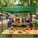 Záhradný samorozkladací stan s baldachýnom 3x3m - zelený MultiGarden