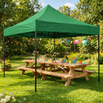 Záhradný samorozkladací stan s baldachýnom 3x3m - zelený MultiGarden