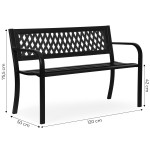 Záhradná lavička s ažurovým operadlom 120x50 cm MultiGarden