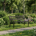 Záhradná lavička s ozdobným operadlom 120x50 cm MultiGarden