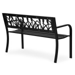 Záhradná lavička s ozdobným operadlom 120x50 cm MultiGarden