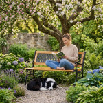 Drevená záhradná lavica 126x51 cm s ažurovým operadlom MultiGarden