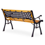 Drevená záhradná lavica 126x51 cm s ažurovým operadlom MultiGarden