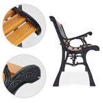 Drevená záhradná lavica 126x51 cm s ažurovým operadlom MultiGarden