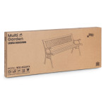 Drevená záhradná lavica 126x51 cm s ažurovým operadlom MultiGarden