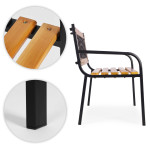 Drevená záhradná lavička s ažurovým operadlom 118x52 cm MultiGarden