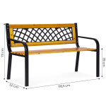 Drevená záhradná lavička s ažurovým operadlom 118x52 cm MultiGarden