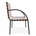 Drevená záhradná lavička s operadlom 122x57 cm MultiGarden