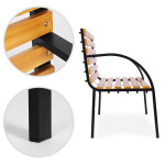 Drevená záhradná lavička s operadlom 122x57 cm MultiGarden