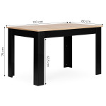 Jedálenský stôl pre 4 osoby 120x80 cm - dub sonoma ModernHome