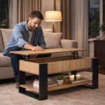 Konferenčný stolík so zdvíhacou doskou 90 cm - ModernHome