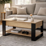Konferenčný stolík so zdvíhacou doskou 90 cm - ModernHome