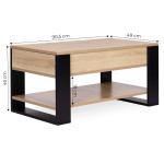 Konferenčný stolík so zdvíhacou doskou 90 cm - ModernHome