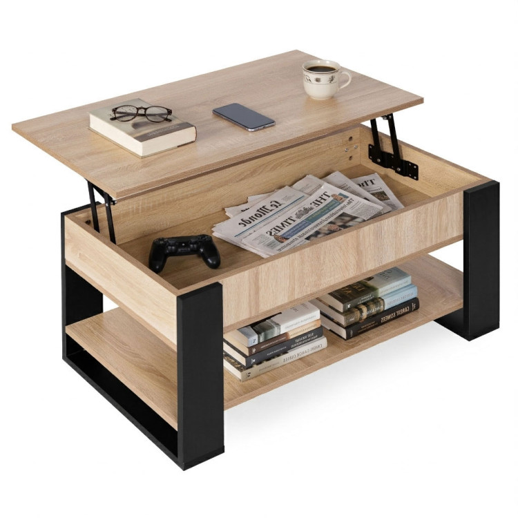Konferenčný stolík so zdvíhacou doskou 90 cm - ModernHome