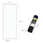 Čierna agrotextília UV 90g - 1,1x50m MulltiGarden