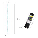 Čierna agrotextília UV 90g - 1,6x50m MulltiGarden