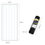 Čierna agrotextília UV 90g - 1,6x100m MulltiGarden