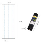 Čierna agrotextília UV 135g - 0,8x100m MulltiGarden