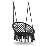 Závesné boho záhradné kreslo - čierne MultiGarden