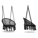 Závesné boho záhradné kreslo - čierne MultiGarden